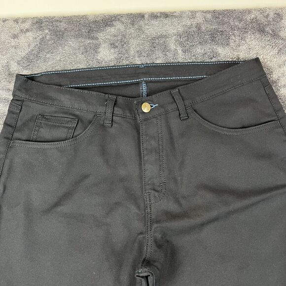 Blue Delta Custom Black Jeans USA Men's 35X28 Stretch Straight PF10 *Read - Picture 2 of 12